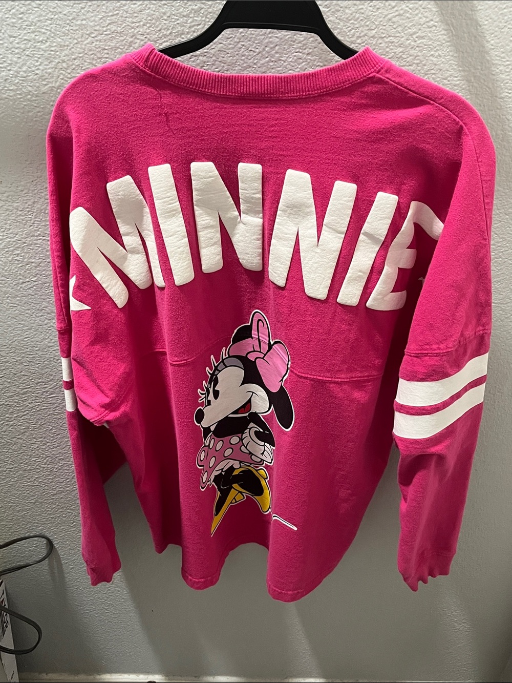 Preowned Disney Pink Minnie Mouse Long Sleeve Pullover Sweatshirt Teen Size . - Picture 5 of 15